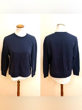 Zara Navy Blue Crewneck Sweatshirt